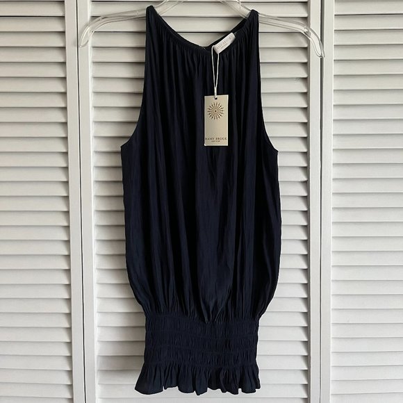 NEW with tags Ramy Brook Lauren Sleeveless Top Navy women’s small - Picture 1 of 16